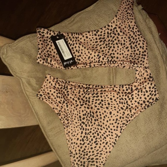 Nasty Gal Other - One sleeve swimsuit